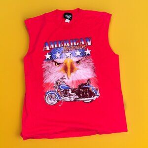 VTG 00s Y2K XL American Biker Legends Eagle Motorcycle Sz XL